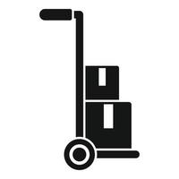 Cart retail box icon simple vector. Parcel product vector