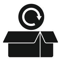 Return empty box icon simple vector. Parcel product vector