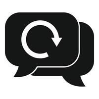 Chat service package icon simple vector. Return box vector