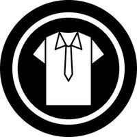 icono de vector de camisa y corbata