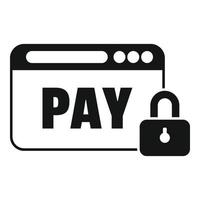 Web secured pay icon simple vector. Payment card vector