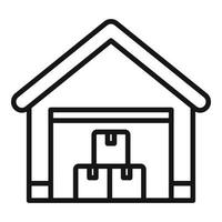 Warehouse stack icon outline vector. Return box vector