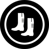 icono de vector de botas de jardinería