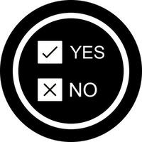 Yes No Option Vector Icon