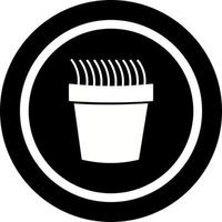 Grass Pot Vector Icon