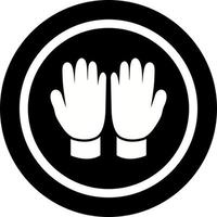 icono de vector de guantes de jardinería