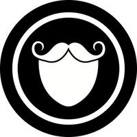 icono de vector de barba y bigote
