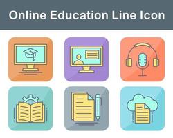 Online Education Vector Icon Set