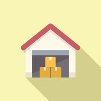 Warehouse stack icon flat vector. Return box vector