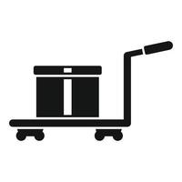 Return box cart icon simple vector. Parcel product vector