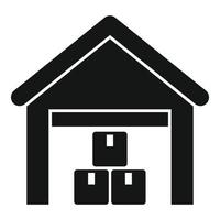 Warehouse stack icon simple vector. Return box vector