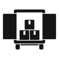 Cargo truck icon simple vector. Parcel delivery vector