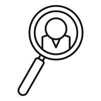 Search manager icon outline vector. Human work vector