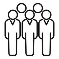 Office group icon outline vector. Human work vector