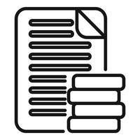 Compensation document icon outline vector. Business money vector