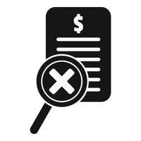 Paper payment icon simple vector. Cancel error vector