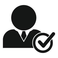 Approved manager icon simple vector. Human person vector