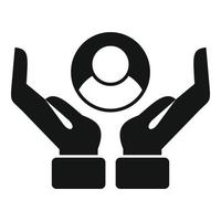 Care leader icon simple vector. Human people vector