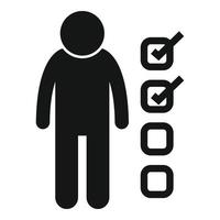 Approved person icon simple vector. Work human vector