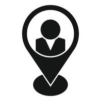 Manager location icon simple vector. Human work vector