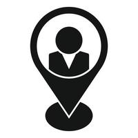 Manager location icon simple vector. Human work vector