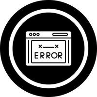 icono de vector de código de error