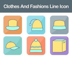 Clothes And Fashions Vector Icon Set