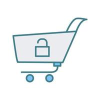 Unique Unlock Cart Vector Icon