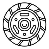 Clutch disk icon outline vector. Auto kit vector