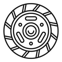 Clutch disk icon outline vector. Auto kit vector