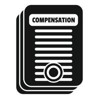 Compensation paper icon simple vector. Money benefit vector