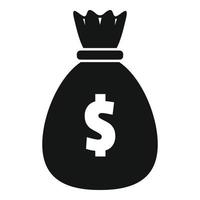 Money bag compensation icon simple vector. Work benefit vector