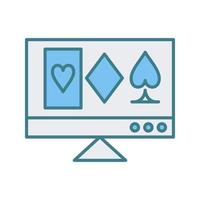 icono de vector de juego en línea