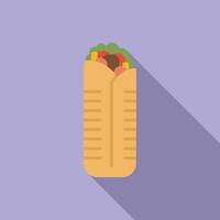 Kebab icon flat vector. Fast food vector