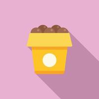 Chocolate balls icon flat vector. Takeaway food vector