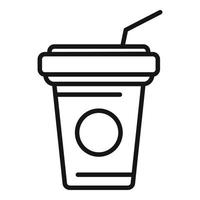 To go coffee cup icon outline vector. Takeaway food vector