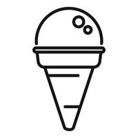 Ice cream cone icon outline vector. Fast food vector