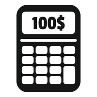 Calculator compensation icon simple vector. Business money vector