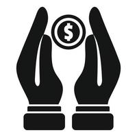 Care compensation icon simple vector. Money work vector