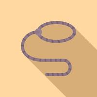 String lasso icon flat vector. Line loop vector