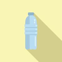 Takeaway water bottle icon flat vector. Fast food vector