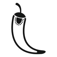 Cutted paprika icon simple vector. Sweet pepper vector