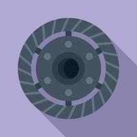 Engine clutch icon flat vector. Car disk vector