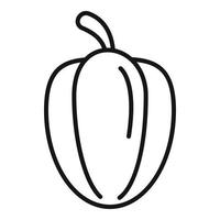Style paprika icon outline vector. Sweet food vector