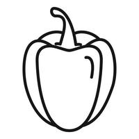 Capsicum paprika icon outline vector. Sweet vegetable vector