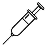 Blood syringe icon outline vector. Corona lab vector