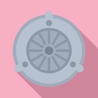 Repair kit clutch icon flat vector. Auto wheel vector