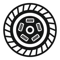 Clutch equipment icon simple vector. Car disk vector