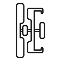 Clutch system icon outline vector. Car disk vector