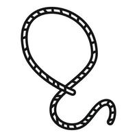 Cowboy lasso icon outline vector. Rope western vector